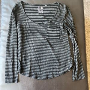 Grey and Black striped top